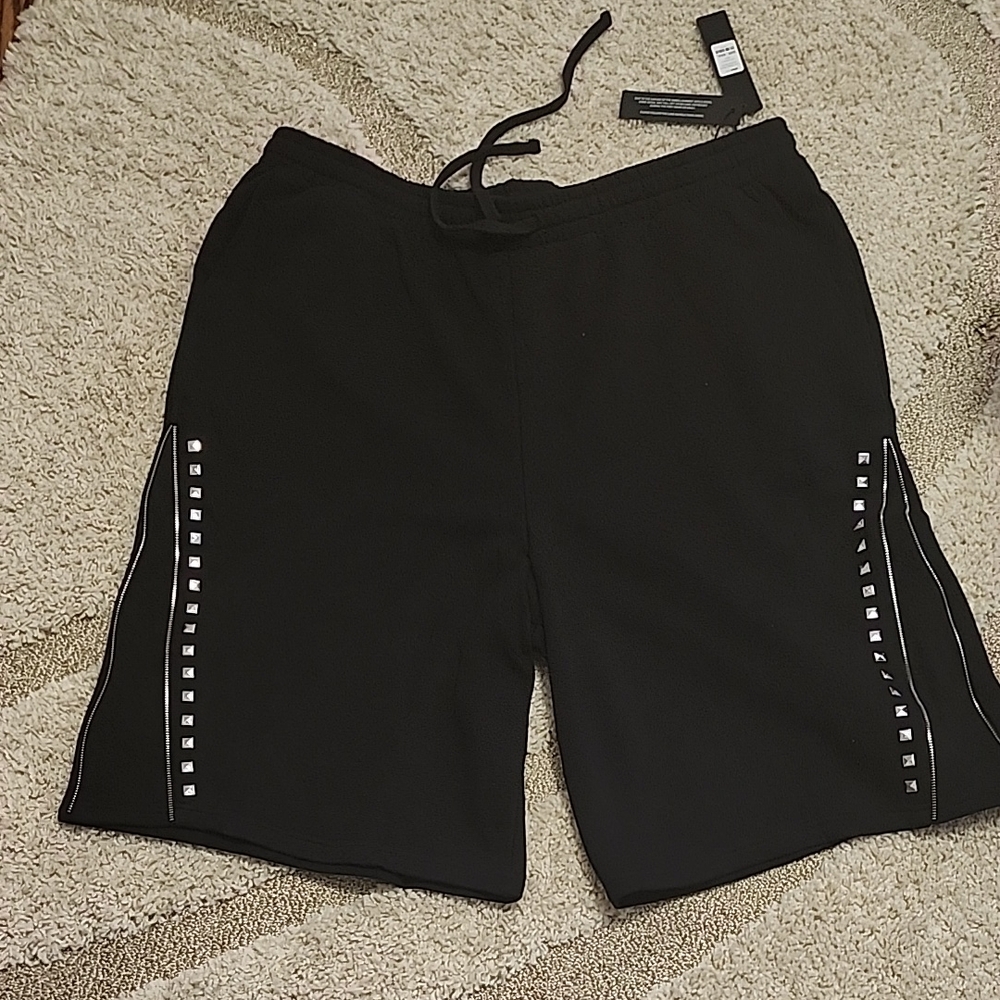 Novamen Black Drawstring Shorts